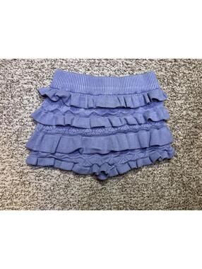 Edikted Ruffle Knit Shorts – Blue
